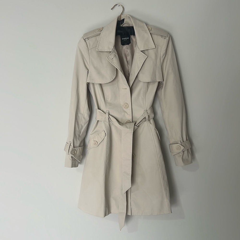 Bebe Water Repellent Trench Coat